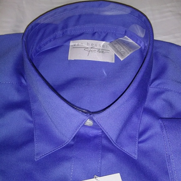 Van Heusen 3/4 Sleeve Twill Shirt 13V0527 Med 8-10 - Picture 4 of 7